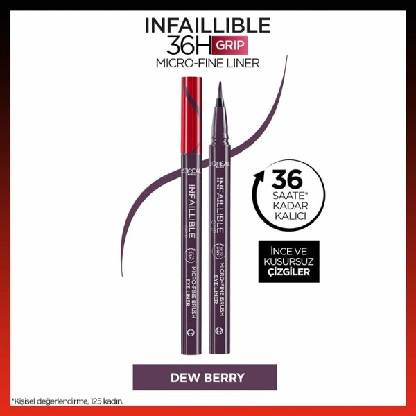 L'Oreal Paris Infaillible 36H Grip Micro Fine Eyeliner - 04 Dew Berry - 1