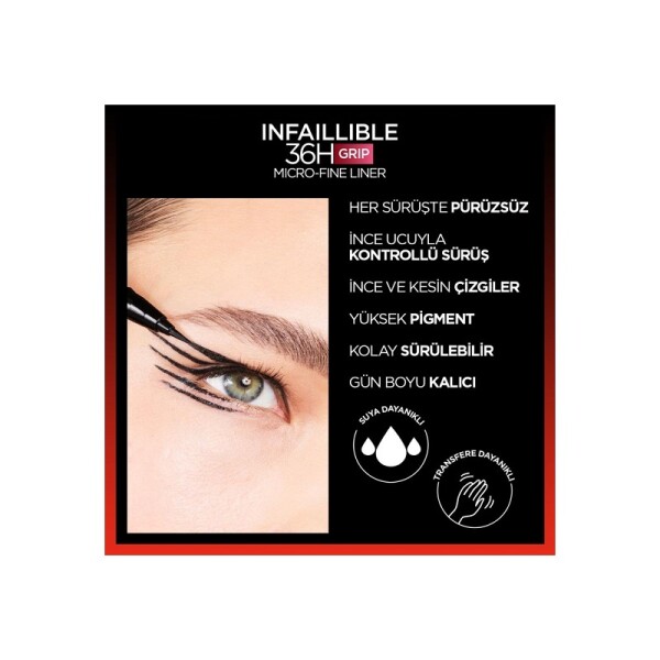 L'Oreal Paris Infaillible 36H Grip Micro Fine Eyeliner - 04 Dew Berry - 3