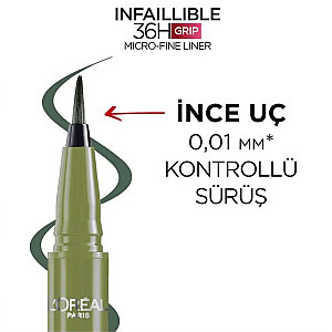 L'Oreal Paris Infaillible 36H Grip Micro Fine Eyeliner - 05 Sage Green - 2
