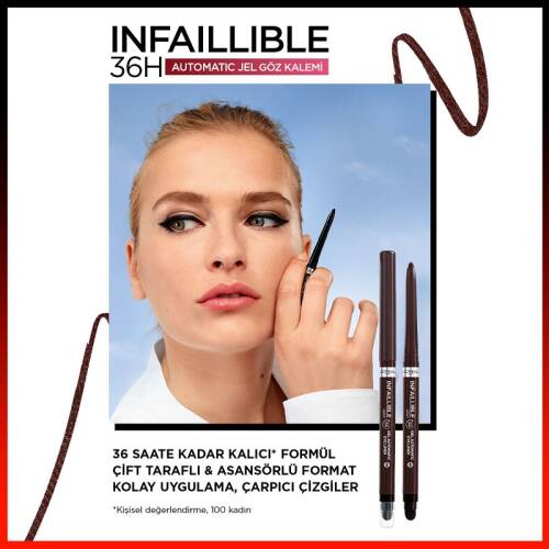 L'Oreal Paris Infaillible Automatic Jel Göz Kalemi - Kahverengi - 2