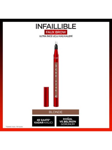 Loreal Paris Infaillible Faux Brow Ultra İnce Uçlu Kaş Kalemi - Blonde - 1