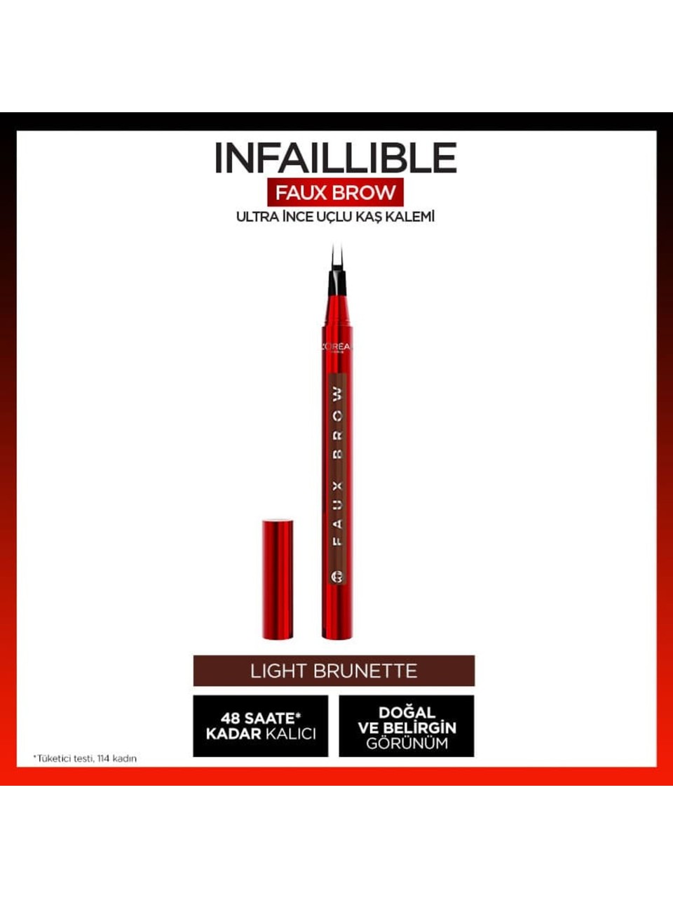 Loreal Paris Infaillible Faux Brow Ultra İnce Uçlu Kaş Kalemi - Light Brunette
