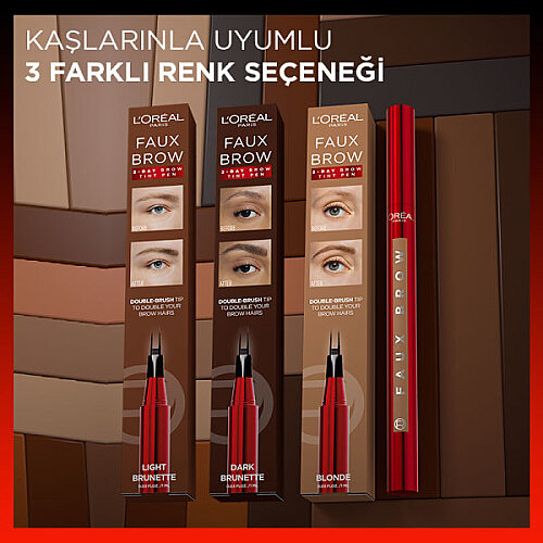 Loreal Paris Infaillible Faux Brow Ultra İnce Uçlu Kaş Kalemi - Light Brunette - 6
