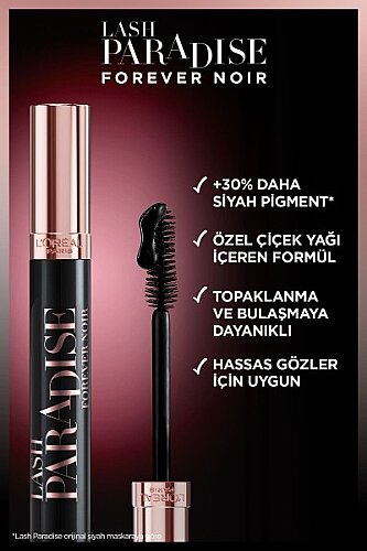 Loreal Paris Lash Paradise Maskara - Forever Noir - 3
