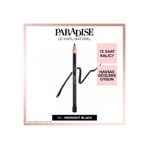 L'Oreal Paris Le Khol Naturel By Paradise Eyeliner - 101 Midnight Black - 1