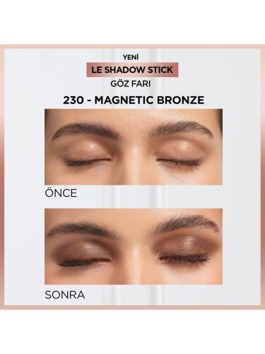 Loreal Paris Le Shadow Stick Göz Farı - 230 Magnetic Bronze - 2