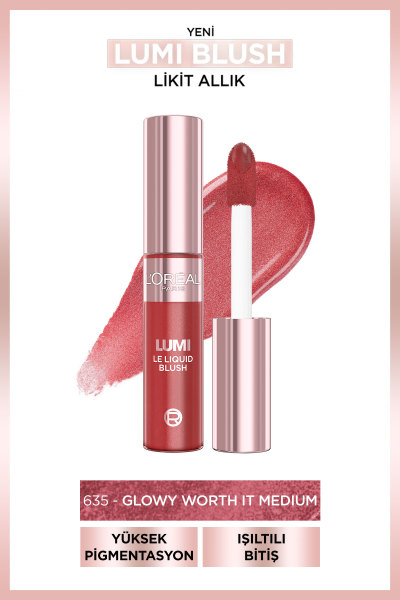 Loreal Paris Lumi Blush Likit Allık - 635 Glowy Worth It Medium