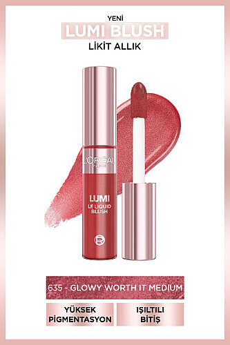 Loreal Paris Lumi Blush Likit Allık - 635 Glowy Worth It Medium - 1