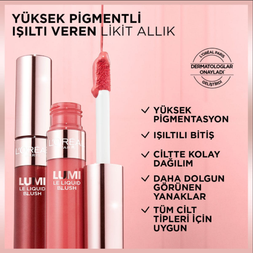 Loreal Paris Lumi Blush Likit Allık - 640 Glowy Rouge Paris - 2