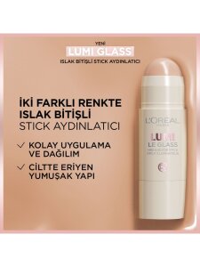Loreal Paris Lumi Glass Islak Bitişli Stick Aydınlatıcı - 620 Glassy Pink Ballet - 2