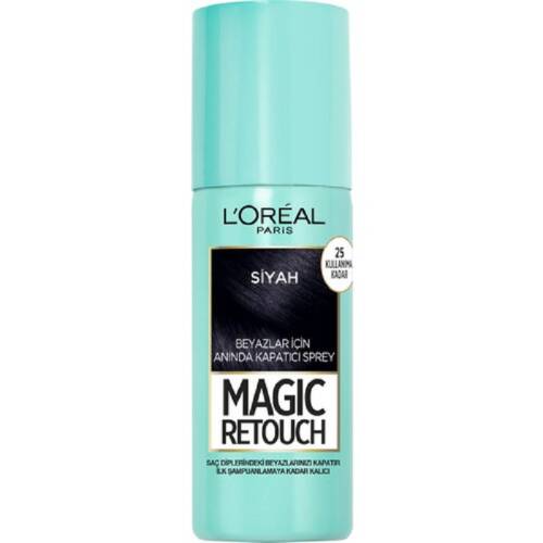 L'Oreal Paris Magic Retouch 1 Beyaz Kapatıcı Saç Spreyi - Siyah - 3