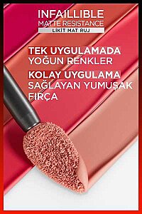 Loreal Paris Infaillible Matte Resistance Likit Mat Ruj - Breakfast In Bed 105 - 6