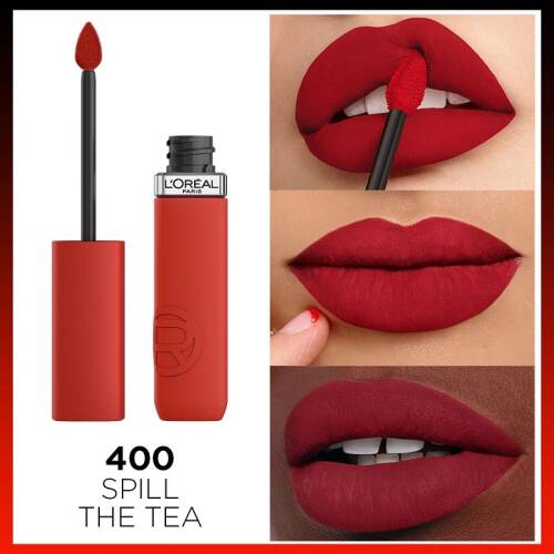 L'Oreal Paris Matte Resistance Liquid Lipstick - Spill The Tea 400 - 2
