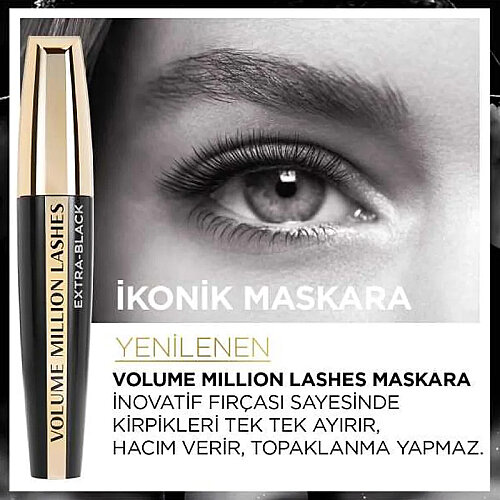 L'Oreal Paris Million Lashes Mascara Extra Black Siyah Maskara - 3
