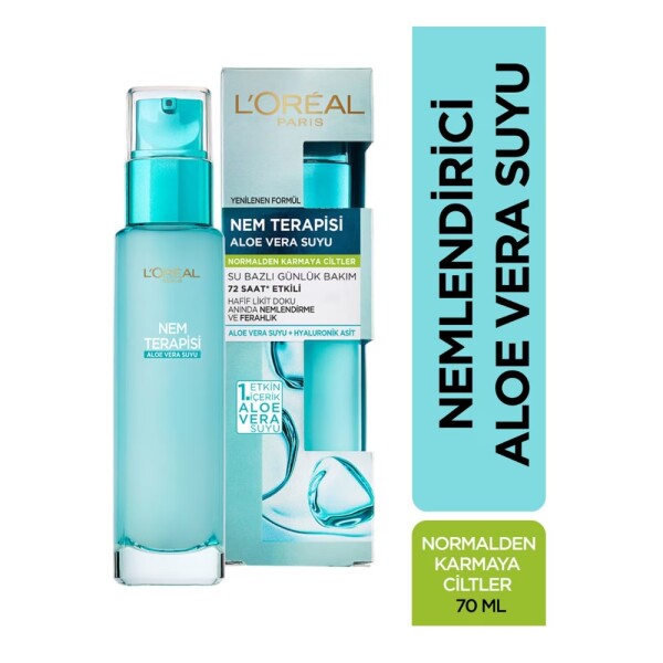 L'Oreal Paris Nem Terapisi Aloe Vera Suyu Normalden Karmaya Ciltler 70 ml - 1