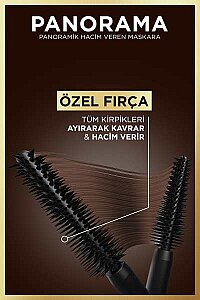 Loreal Paris Panorama Hacim Veren Maskara Kahverengi - 5