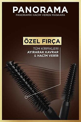 Loreal Paris Panorama Hacim Veren Maskara Kahverengi - 5