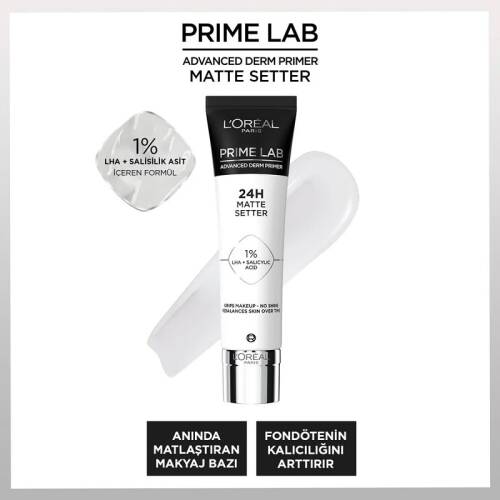 L'Oreal Paris Prime Lab Matte Setter Matlaştırıcı Makyaj Bazı - 1
