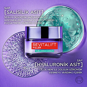 Loreal Paris Revitalift Filler Yağlanma Karşıtı Su Bazlı Nemlendirici Jel Krem Salisilik Asit & Hyaluronik Asit 50 ml - 4