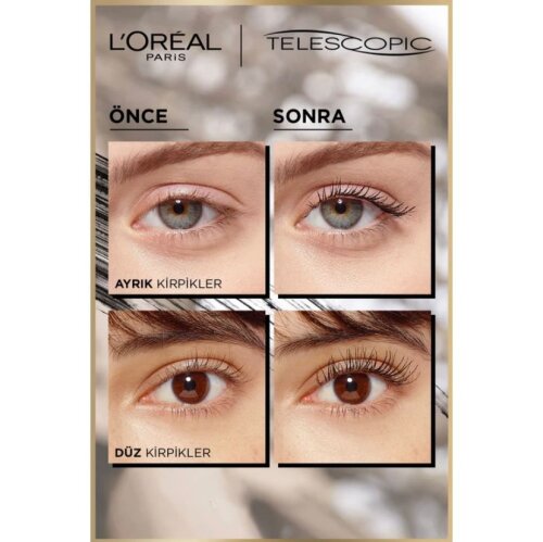 Loreal Paris Telescopic Suya Dayanıklı Maskara Siyah - 2