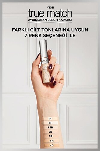 Loreal Paris True Match Aydınlatan Serum Kapatıcı - 4N Light Medium - 7