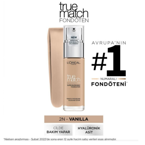 L'Oreal Paris True Match Fondoten No: 2.N - 1