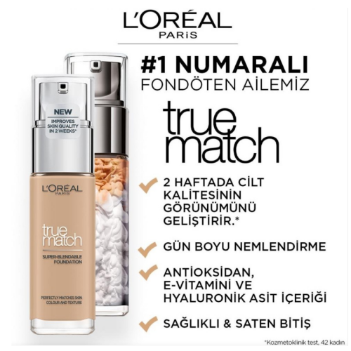 L'Oreal Paris True Match Fondoten No: 2.N - 2