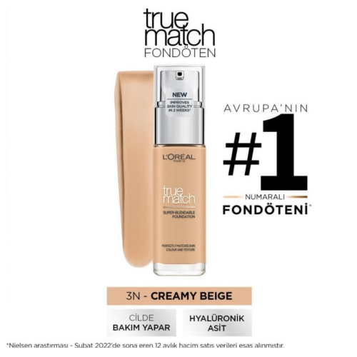 L'Oreal Paris True Match Fondoten No: 3 N - 1