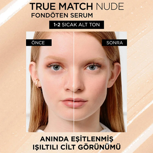 Loreal Paris True Match Nude Fondöten Serum 30 ml - 1-2 Rosy Light - 3