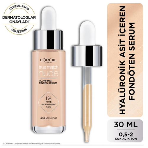 Loreal Paris True Match Nude Fondöten Serum 0.5-2 Very Light - 1