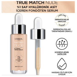 L'Oreal Paris True Match Nude Serum Fondöten - 0.5-2 Very Light - 3