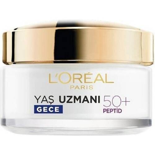 L'Oreal Paris Yaş Uzmanı 50+ Kırışıklık Karşıtı Yenileyici Gece Kremi 50 ml - 1