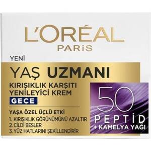 L'Oreal Paris Yaş Uzmanı 50+ Kırışıklık Karşıtı Yenileyici Gece Kremi 50 ml - 2