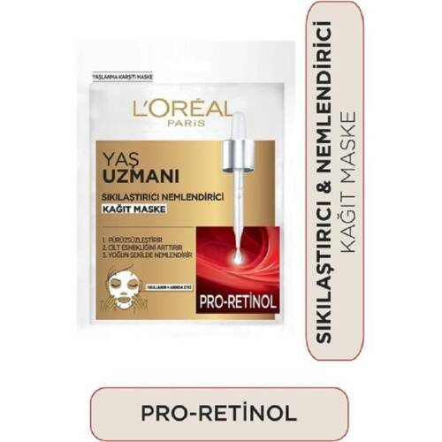 L'Oreal Paris Yaş Uzmanı Sıkılaştırıcı Nemlendirici Kağıt Maske - 1