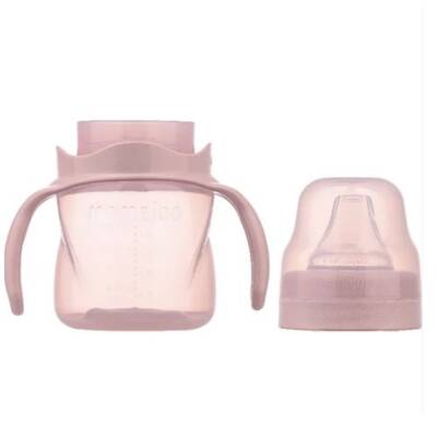 Mamajoo Kulplu Akıtmaz Eğitici Bardak Powder Pink 160 ml & Anti-Kolik Bardak Ucu - 3