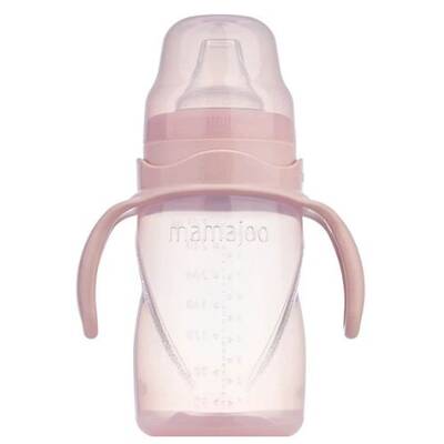 Mamajoo Kulplu Akıtmaz Eğitici Bardak Powder Pink 270 ml & Anti-Kolik Bardak Ucu - 1