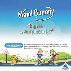 Mami Gummy Kalsiyum ve D Vitamini 60 Adet Çiğnenebilir Gummy Jel Çilek Aromalı - 4