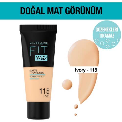 Maybelline Fondöten Fit Me Matte & Poreless 115 - 1