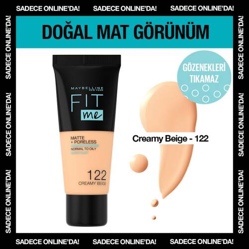 Maybelline Fondöten Fit Me & Poreless Matte 122 - 1