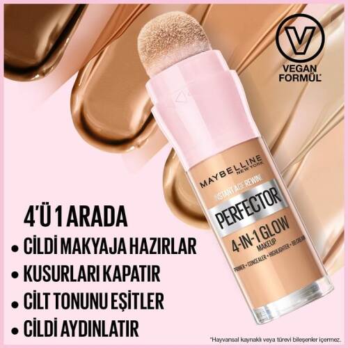 Maybelline Instant Perfector Glow 4 Etki 1 Arada Fondöten- 01 Light - 4