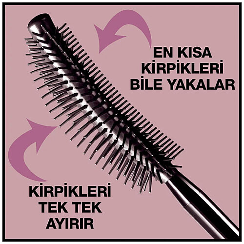 Maybelline New York Lash Sensational Yelpaze Etkili Intense Black Mascara - Ekstra Siyah - 4