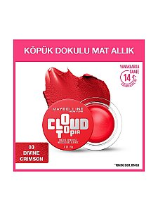 Maybelline New York Cloudtopia Köpük Dokulu Mat Allık 03 Divine Crimson