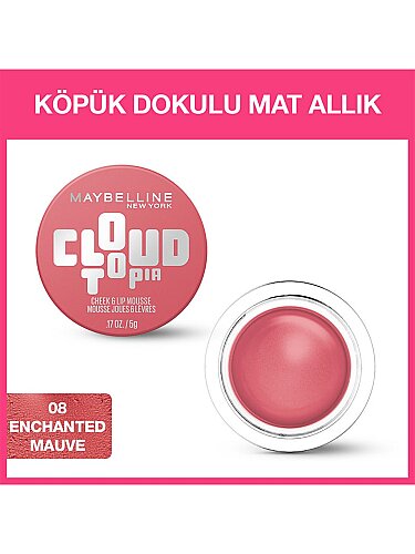 Maybelline New York Cloudtopia Köpük Dokulu Mat Allık - 08 Enchanted Mauve - 2