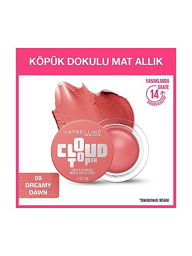 Maybelline New York Cloudtopia Köpük Dokulu Mat Allık - 09 Dreamy Dawn - 1