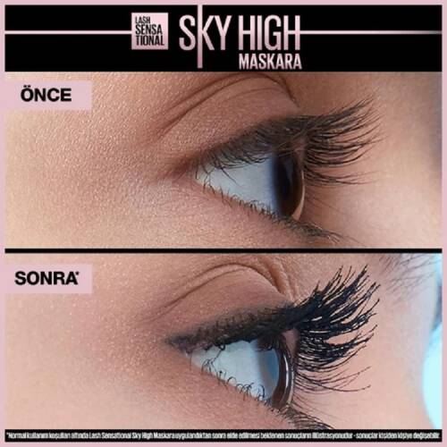 Maybelline New York Lash Sensational Sky High Suya Dayanıklı Waterproof Maskara - 2