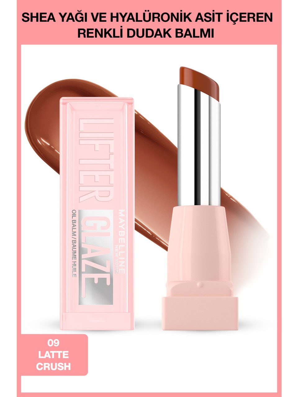 Maybelline New York Lifter Glaze Shea Yağı ve Hyalüronik Asit İçeren Renkli Dudak Balmı - 09 Latte Crush