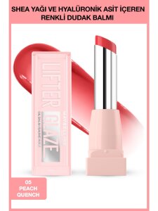 Maybelline New York Lifter Glaze Shea Yağı ve Hyalüronik Asit İçeren Renkli Dudak Balmı - 5 Peach Quench