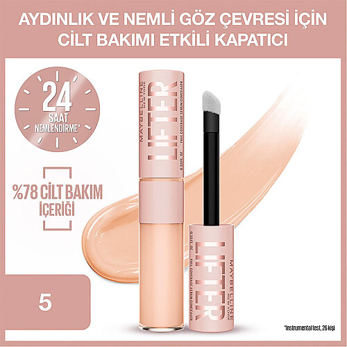 Maybelline New York Lifter Kafein ve Peptitler İçeren Nemlendiren ve Aydınlatan Kapatıcı - 05 - 1