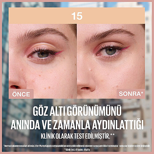 Maybelline New York Lifter Kafein ve Peptitler İçeren Nemlendiren ve Aydınlatan Kapatıcı 15  - 4