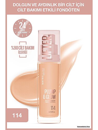 Maybelline New York Lifter Niasinamid ve Hyalüronik Asit İçeren Aydınlatan Fondöten 114 - 1